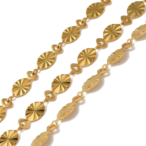

PandaHall Ion Plating(IP) 304 Stainless Steel Oval Link Chains, Unwelded, with Spool, Real 18K Gold Plated, 12x4.5x1.5mm, 10m/roll 304...