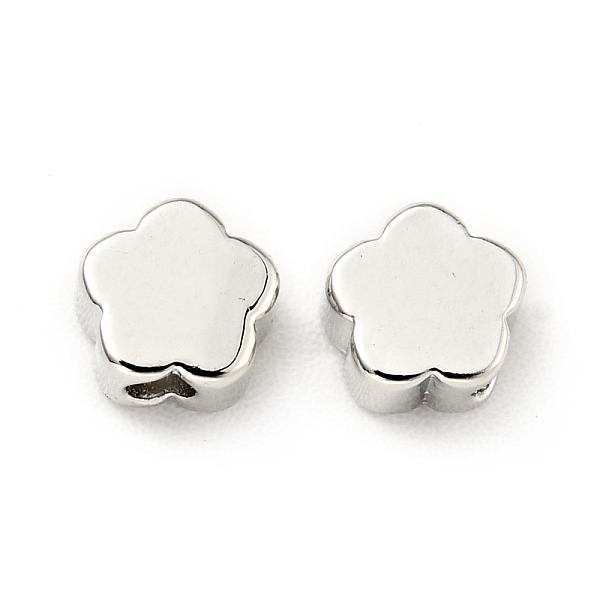 

PandaHall Brass Beads, Cadmium Free & Lead Free, Flower, Platinum, 5x5x2.5mm, Hole: 1.4mm Brass Flower