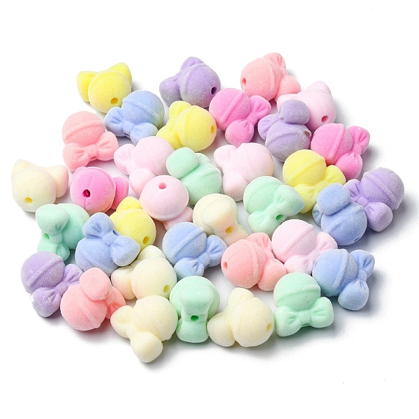 

PandaHall Flocky Acrylic Beads, Bell, Mixed Color, 19x19.5x16mm, Hole: 2.5mm Acrylic Bell Multicolor