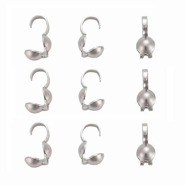 

PandaHall 201 Stainless Steel Bead Tips, Calotte Ends, Clamshell Knot Cover, Stainless Steel Color, 8.5x4mm, Hole: 2mm, Inner Diameter: 4mm...