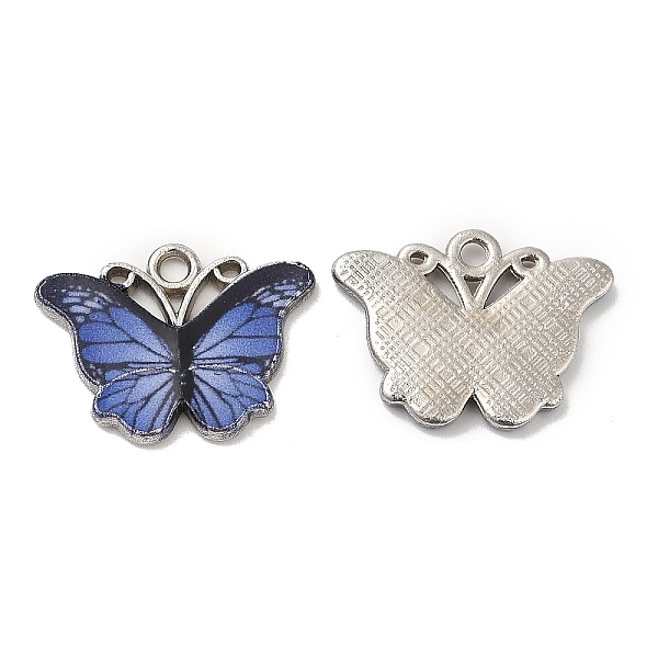 

PandaHall Alloy Enamel Pendants, Long-Lasting Plated, Cadmium Free & Nickel Free & Lead Free, Platinum, Butterfly Charm, Royal Blue...