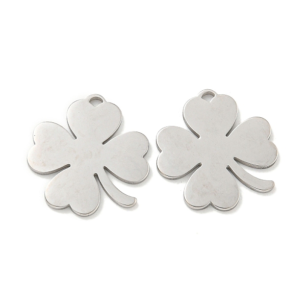 

PandaHall 304 Stainless Steel Pendants, Clover Charms, Stainless Steel Color, 16x15x0.9mm, Hole: 1mm 304 Stainless Steel Clover