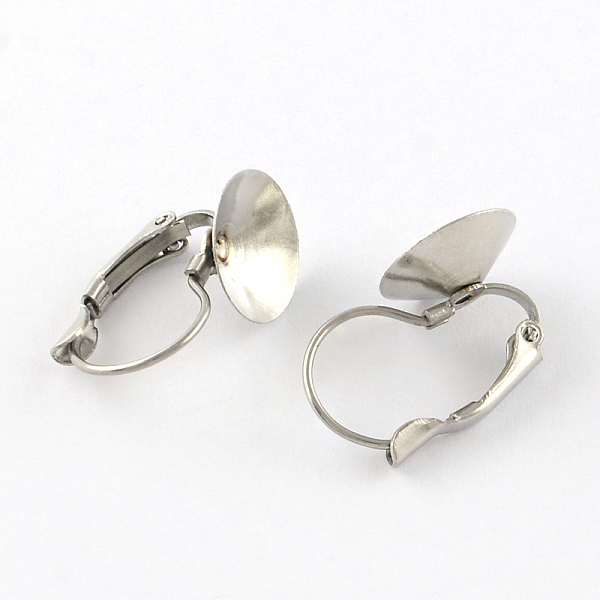 

PandaHall Smooth Surface 304 Stainless Steel Leverback Earring Findings, Stainless Steel Color, 22x12mm, Fit for 12mm Rhinestone, Pin: 0.8mm...