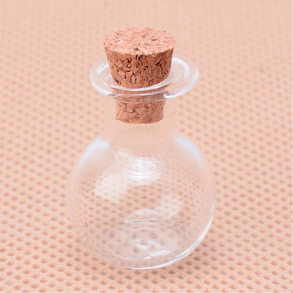 

PandaHall Glass Bottles, Beads Containers, with Cork Stopper, Wishing Bottle, Clear, 26.5x17mm, Hole: 6mm, Capacity: 4ml(0.13 fl. oz) Glass...