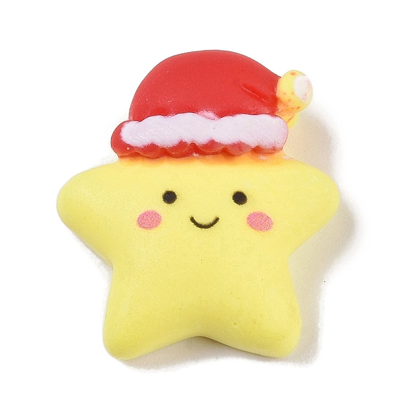 

PandaHall Resin Cabochons, Christmas Theme, Star, 21x19x7.8mm Resin Star