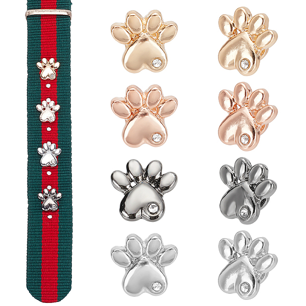 

PandaHall 8Pcs 4 Colors Alloy Cat Claw Print Watch Band Studs, Metal Nails for Watch Loops Accesssories, Mixed Color, 1x1cm, 2Pcs/color...