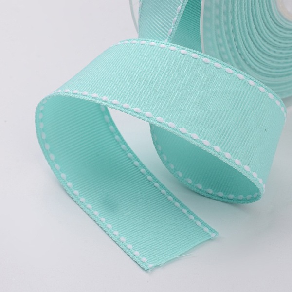 

PandaHall Grosgrain Polyester Ribbons for Gift Packings, Pale Turquoise, 5/8 inch(16mm), about 100yards/roll(91.44m/roll) Polyester None..., Cyan
