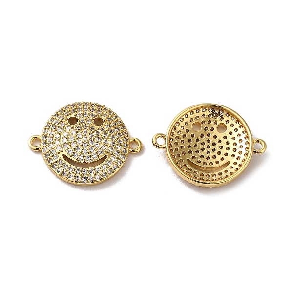 

PandaHall Eco-Friendly Rack Plating Brass Micro Pave Clear Cubic Zirconia Connector Charms, Long-Lasting Plated, Lead Free & Cadmium Free...