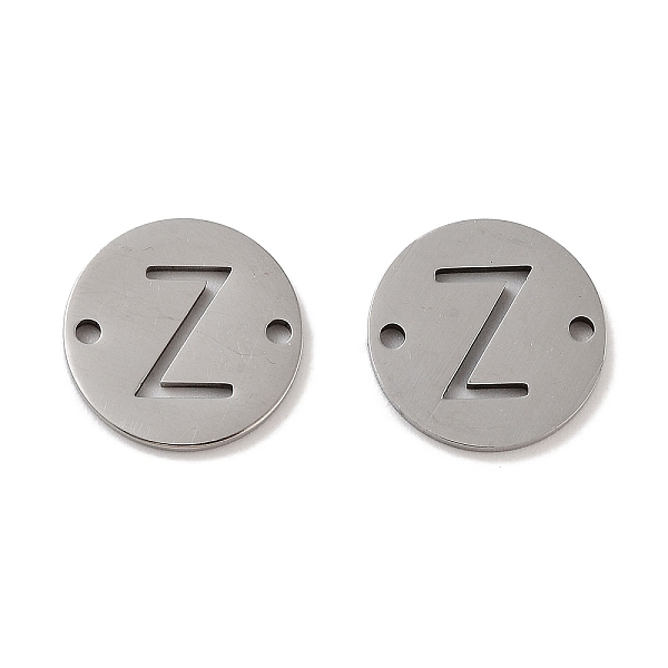 

PandaHall 201 Stainless Steel Hollow Flat Round Links, Letter Connector Charms, Stainless Steel Color, Letter Z, 12x1mm, Hole: 1.2mm 201...
