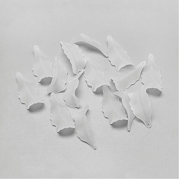 

PandaHall Transparent Acrylic Pendants, Frosted, Clear, 34x16x1.5mm, Hole: 1.5mm, about 820pcs/500g Acrylic Leaf Clear