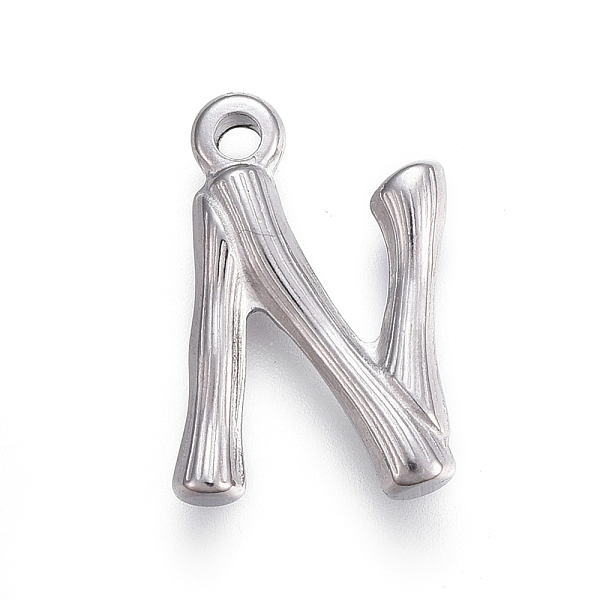 

PandaHall 304 Stainless Steel Pendants, Bamboo Shaped Letter, Stainless Steel Color, Letter.N, 19x13x3mm, Hole: 1.6mm 304 Stainless Steel...