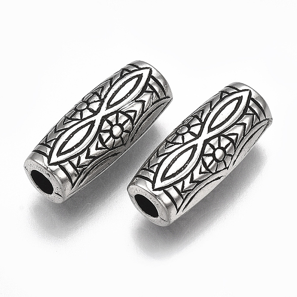 

PandaHall CCB Plastic Beads, Column, Antique Silver, 21x9x8mm, Hole: 3.5mm, about 570pcs/500g Plastic Column