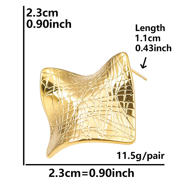 

PandaHall Geometric Irregular Earrings Stainless Steel 18k Studs Jewelry Accessories Stainless Steel