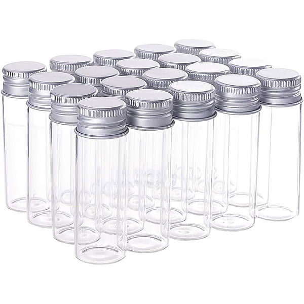 

PandaHall BENECREAT 20PCS 15ml Clear Glass Bottles Candy Bottle with Aluminum Screw Top Empty Sample Jars Sample Vials for Spice Herbs Small...