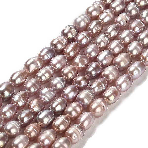

PandaHall Natural Cultured Freshwater Pearl Beads Strands, Rice, Grade 2A, Rosy Brown, 5~6x3~4.5mm, Hole: 0.7mm, about 62~65pcs/strand...