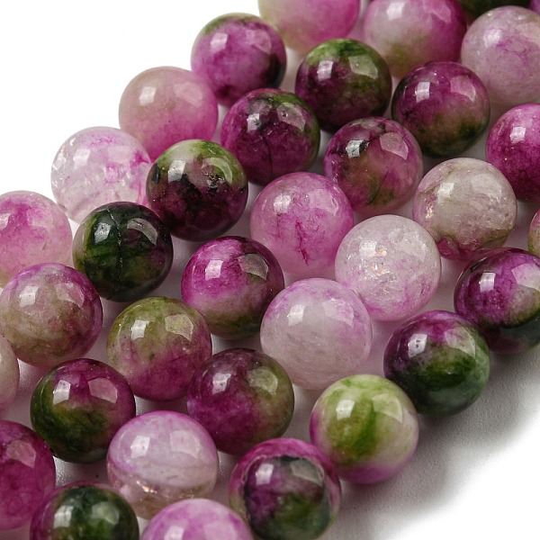 

PandaHall Natural Dyed Yellow Jade Beads Strands, Round, Camellia, 8.5mm, Hole: 1mm, about 46pcs/strand, 14.96''(38cm) Yellow Jade Round..., Pink