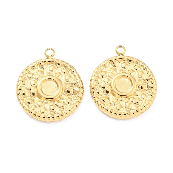 

PandaHall 304 Stainless Steel Pendant Cabochon Settings, Flat Round, Real 14K Gold Plated, Tray: 4mm, 17.5x15.5x2mm, Hole: 1.5mm 304...