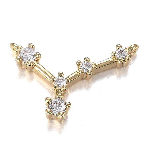 

PandaHall Brass Micro Clear Cubic Zirconia Pendants, Long-Lasting Plated, Real 18K Gold Plated, Constellations, Clear, Cancer, 11x16x2.5mm...