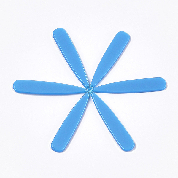 

PandaHall Cellulose Acetate(Resin) Big Pendants, teardrop, Deep Sky Blue, 53~54x10~10.5x2.5mm, Hole: 1mm Cellulose Acetate Teardrop
