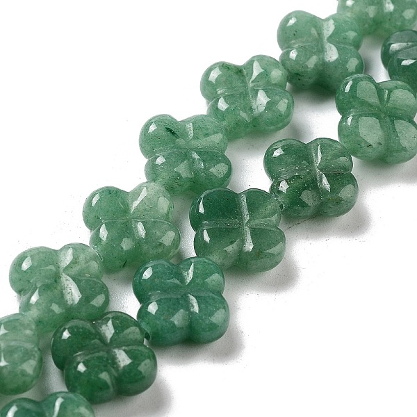 

PandaHall Natural Green Aventurine Beads Strands, 4-Petal Flower, 14x14x5.5mm, Hole: 1.2mm, about 15pcs/strand, 7.87''(20cm) Green...