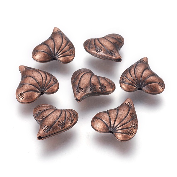 

PandaHall Tibetan Style Alloy Beads, Heart, Lead Free & Cadmium Free, Red Copper, 25x23x10mm, Hole: 1.5mm Alloy Heart