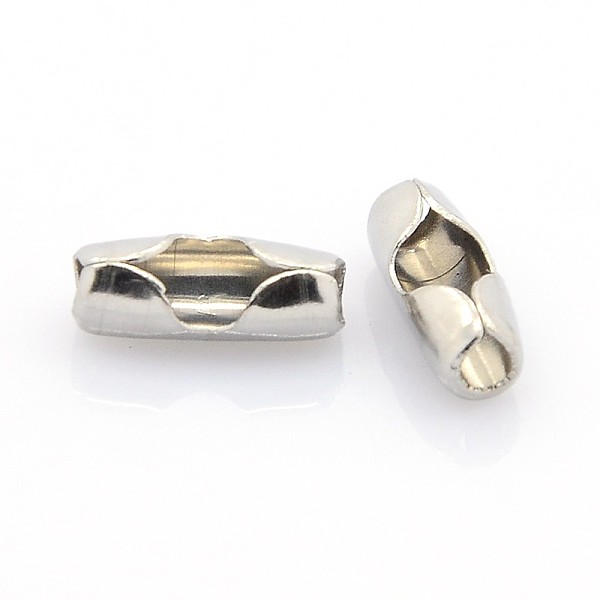 

PandaHall Stainless Steel Ball Chain Connectors, Stainless Steel Color, 9x3x2.4mm, Fit for 2.4mm ball chain Stainless Steel