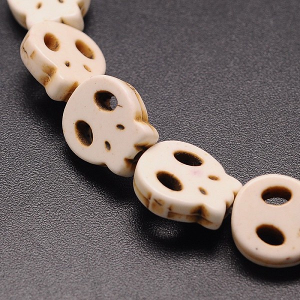 

PandaHall Skull Synthetic Turquoise Beads Strands, Dyed, White, 28x25x4mm, Hole: 1mm, about 14pcs/strand, 15.7 inch Synthetic Turquoise...