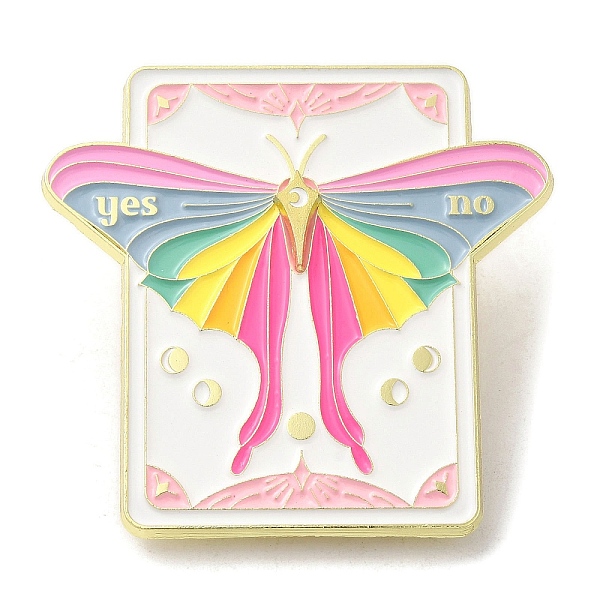 PandaHall Rotatable Pointer Butterfly Talking Board Enamel Pins, Alloy Brooch for Clothes Backpack Women, Colorful, 49x50.5x1.7mm...