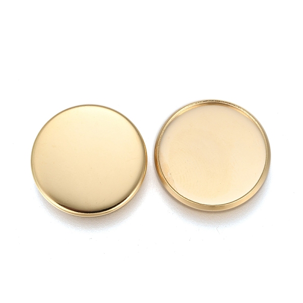 

PandaHall 304 Stainless Steel Plain Edge Bezel Cups, Cabochon Settings, Flat Round, Golden, Tray: 16mm, 17.5x2mm 304 Stainless Steel Flat...
