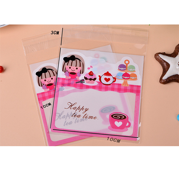 

PandaHall Rectangle Plastic Cellophane Bags, Hot Pink, 13x10cm, Unilateral Thickness: 0.035mm, Inner Measure: 10x10cm, about 96~100pcs/bag...
