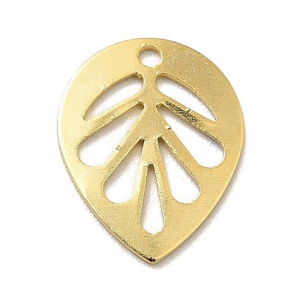 

PandaHall Brass Pendants, Long-Lasting Plated, Cadmium Free & Lead Free, Leaf, Real 24K Gold Plated, 13.5x10.5x0.5mm, Hole: 1.2mm Brass Leaf