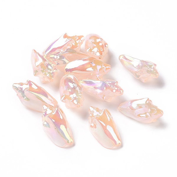 

PandaHall UV Plating Rainbow Iridescent Acrylic Beads, Conch Shape, PeachPuff, 30x16x14mm, Hole: 1.7mm Acrylic Others Brown