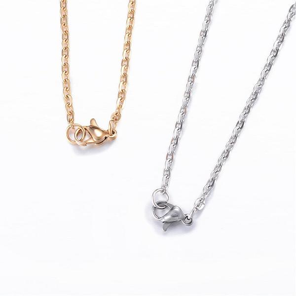 

PandaHall 304 Stainless Steel Cable Chain Necklaces, with Lobster Claw Clasps, Mixed Color, 29.53 inch(75cm), 2.5mm 304 Stainless Steel