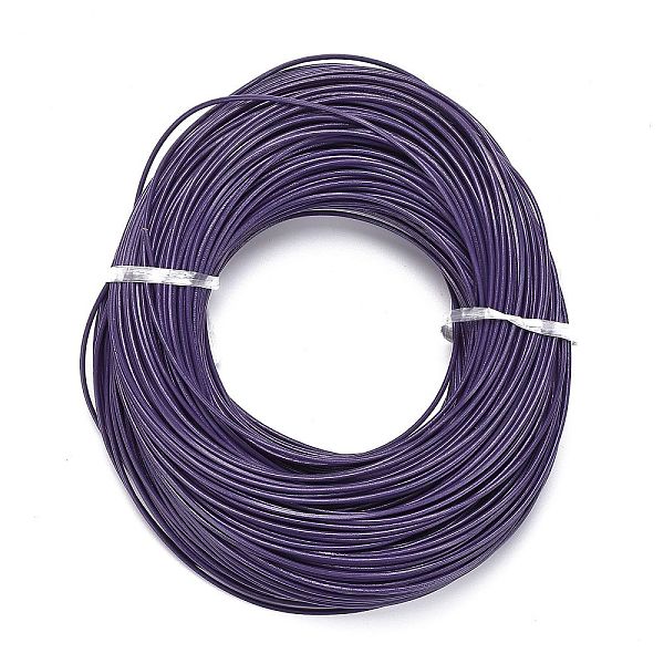 PandaHall Cowhide Leather Cord, Leather Jewelry Cord, Jewelry DIY Making Material, Round, Dyed, Purple, 2mm Cowhide Round Purple