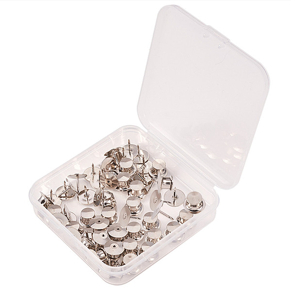 

PandaHall BENECREAT 60 Count Platinum Colors Clutch Pin Backs with Tie Tacks Blank Pins Kit, Locking Bulk Metal Pin Keepers Locking Clasp...
