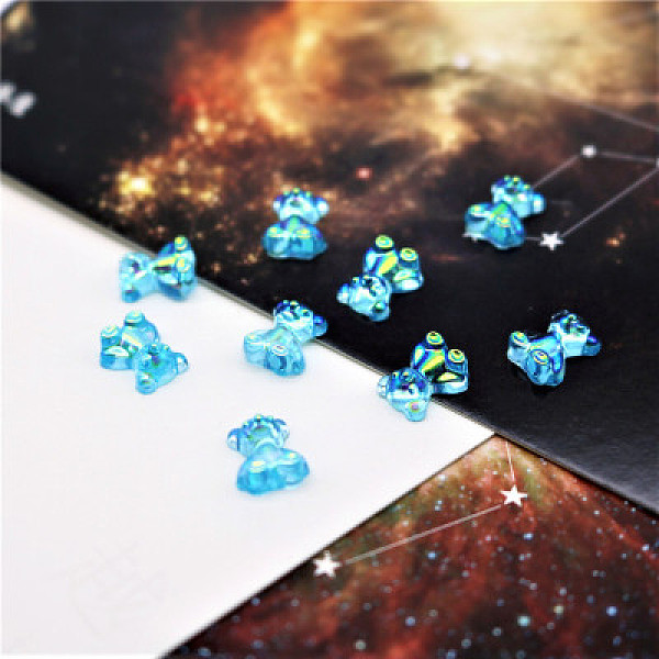 

PandaHall Transparent Flatback Resin Cabochons, Bear, Light Sky Blue, 7x6mm Resin Bear