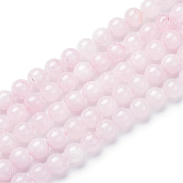 

PandaHall Natural Rose Quartz Bead Strands, Round, 8mm, Hole: 1mm, about 45~48pcs/strand, 15 inch Rose Quartz Round