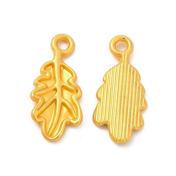 

PandaHall Rack Plating Alloy Pendants, Lead Free & Cadmium Free & Nickel Free, Leaf Charm, Matte Gold Color, 20x9x2mm, Hole: 1.8mm Alloy...