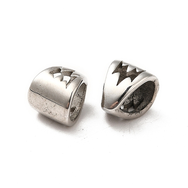 

PandaHall 304 Stainless Steel Snap on Bails, Closed Loop Pendant Bail, Fire Pattern, Stainless Steel Color, 9.5x7.5x7.5mm, Hole: 7x5mm 304...