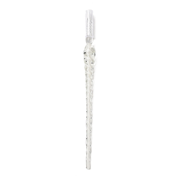 

PandaHall Silver Foil Glass Writing Dip Pen, White, 190mm Glass White