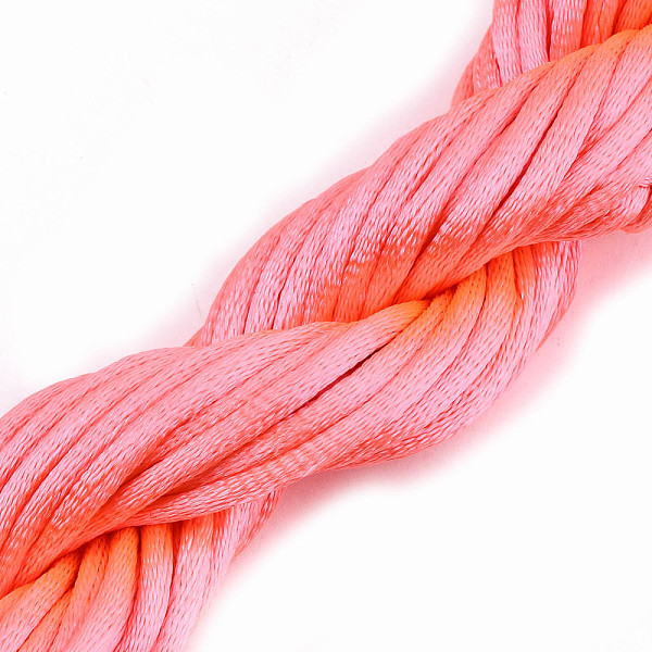 

PandaHall Polyester Thread, Coral, 2mm, about 10m/bundle Polyester Red