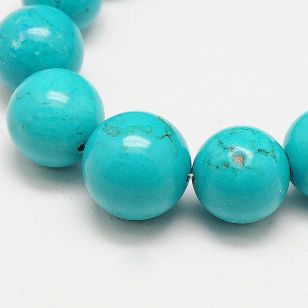 

PandaHall Round Natural Howlite Graduated Beads Strands, Dyed, Dark Orchid, 8~18mm, Hole: 1mm, about 45pcs/strand, 17.7 inch Howlite Round