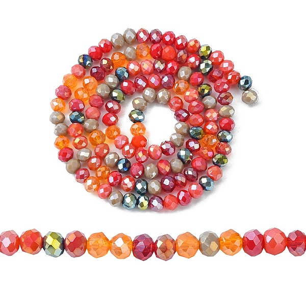 

PandaHall Electroplate Glass Beads Strands, Faceted, Rondelle, Red, 4.5x3.5mm, Hole: 1mm, about 140~143pcs/strand, 18.90 inch~19.29 inch...