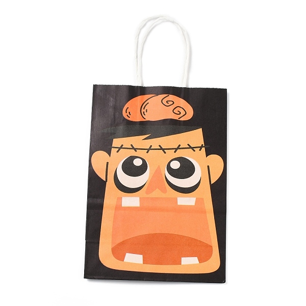 

PandaHall Halloween Theme Kraft Paper Gift Bags, Shopping Bags, Rectangle, Colorful, Halloween Themed Pattern, Finished Product...