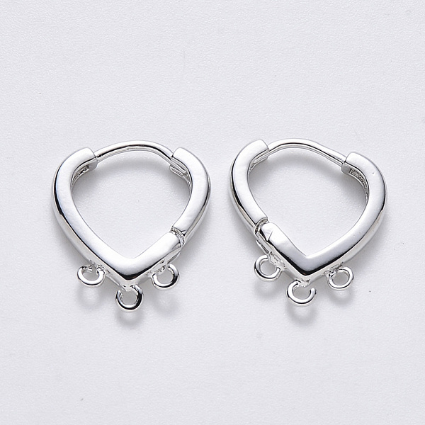 

PandaHall Brass Huggie Hoop Earring Findings, Nickel Free, with Horizontal Loop, Real Platinum Plated, 17x15x2.5mm, Hole: 1.2mm, Pin: 1mm...