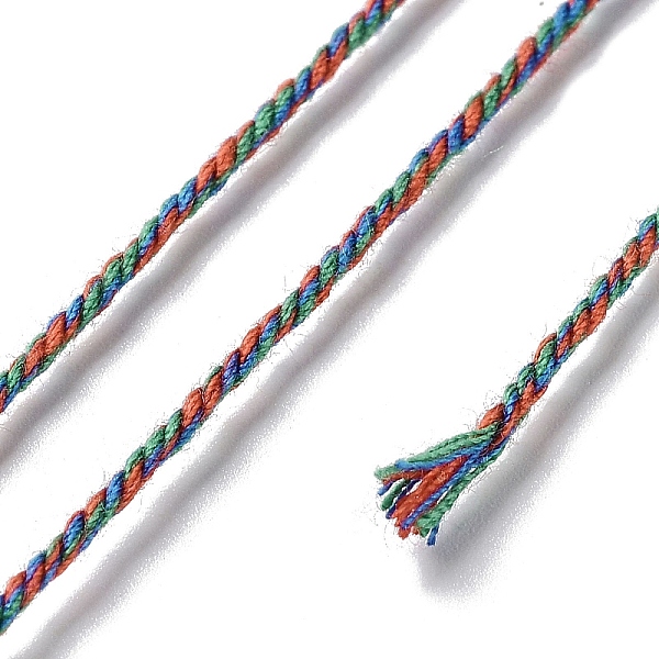 

PandaHall Polyester Twisted Cord, Round, for DIY Jewelry Making, Coral, 1mm, about 49.21 Yards(45m)/Roll Polyester Red