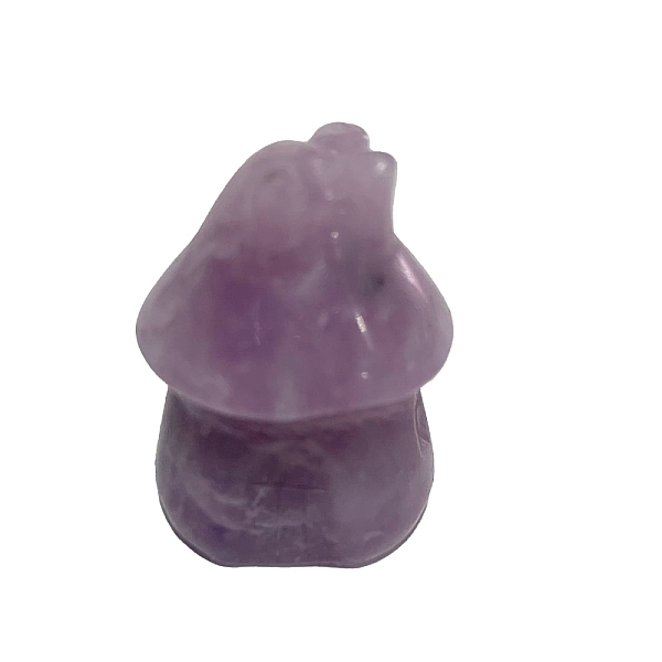 

PandaHall Natural Lepidolite Display Decorations, Resin Home Decoration, Mushroom House, 20~23x28~30mm Lepidolite House