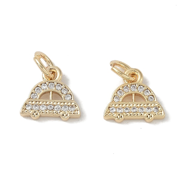 

PandaHall Brass Micro Pave Clear Cubic Zirconia Pendants, Car, with Jump Ring, Real 18K Gold Plated, 9.5x10x1.5mm, Hole: 5.5mm Brass+Cubic...