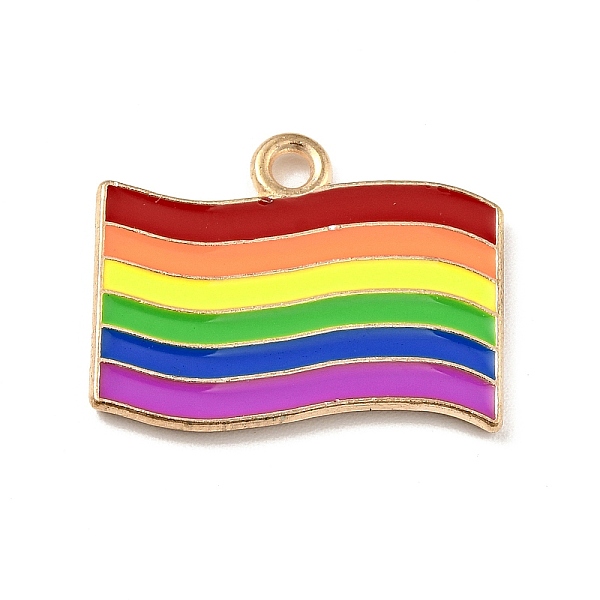 

PandaHall Alloy Enamel Pendants, Pride Flag/Rainbow Flag, Light Gold, Colorful, 15.5x20x1.5mm, Hole: 1.6mm Alloy+Enamel Others