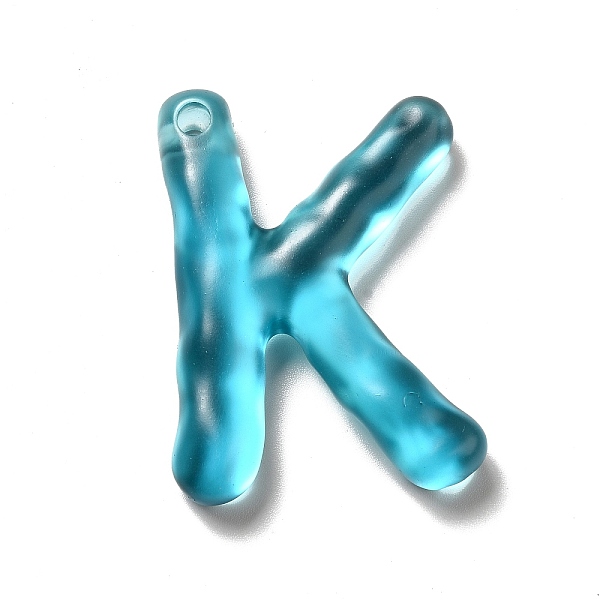 

PandaHall Transparent Resin Alphabet Pendants, Letter Charms, Letter.K, 41~45x33~52.5x8mm, Hole: 3.5mm Resin Letter K